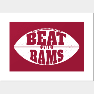 Beat the Rams // Vintage Football Grunge Gameday Posters and Art